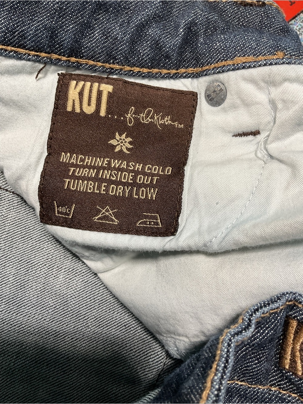 KUT from the Kloth Womens Size 8 Dark Wash Bootcut Jeans Contrast Stitch - Picture 4 of 10